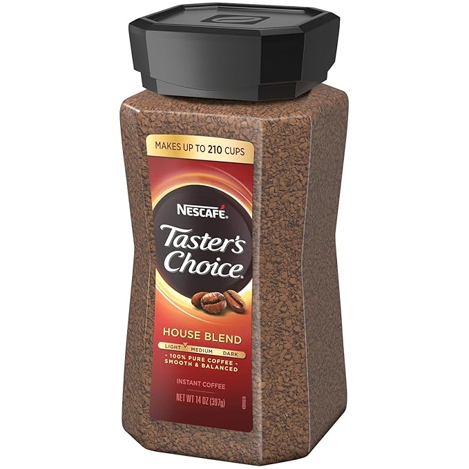 NESCAFE Taster's Choice Instant Coffee House Blend (14 Ounce) (Pack of 2)