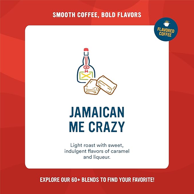 Cameron's Coffee Roasted Ground Coffee Bag Flavored Jamaican Me Crazy 12 Ounce Pack of 6 - NEW