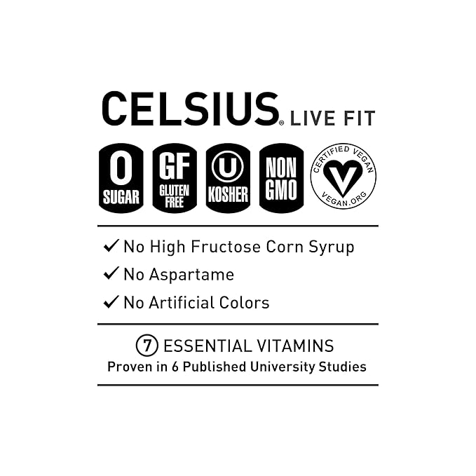 CELSIUS® Zero Sugar Energy Drink &amp Powder Stick Bundle Tropical Vibe