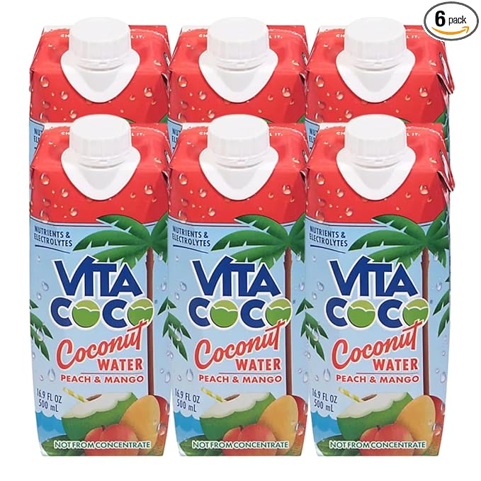 Coconut Water for Vita Coco Peach &amp Mango Coconut Water 16.9 oz Pack of 6