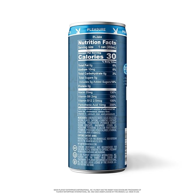 PLAYBOY Energy Drink – Razz Bunny (Blue Raspberry) – 12 Pack of 12oz Cans | Performance + Pleasure Energy | NextGen Lifestyle Drink