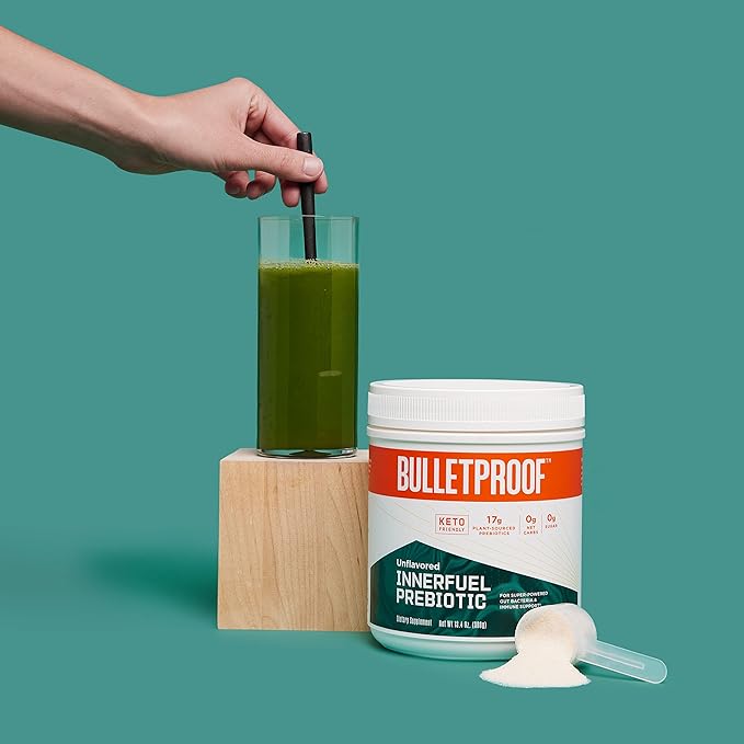 Bulletproof Duo Kit | Collagen Peptides Protein Powder for Skin Bones and Joints — 18g Protein 17.6 Oz &amp InnerFuel Prebiotic Fiber Powder for Gut Gas Relief Digestive Health and Immune Support