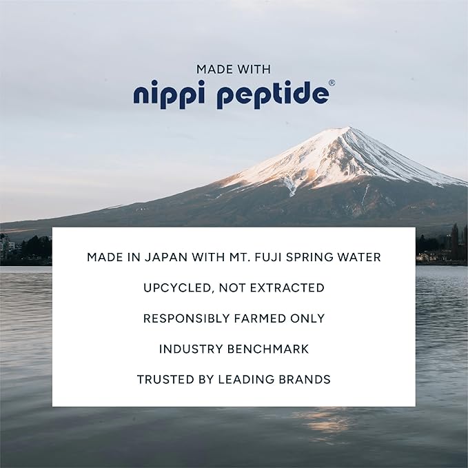 Hydrolyzed Marine Collagen Peptides - Made with Nippi Peptide® from Japan 10g Type I Collagen Per Serving Supports Skin Hair Joint and Bone Health Lab Tested - 30 Serving Jar