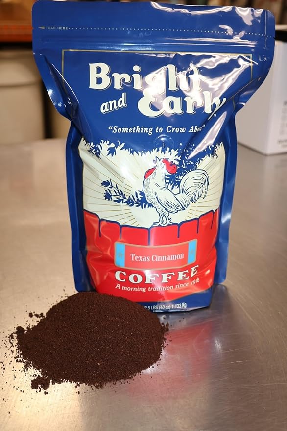 Bright and Early Texas Cinnamon - 2.5 LB Bag Ground Coffee Medium Roast Cafe De Ollo - Pack of One