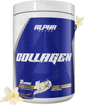 Alpha Supps Premium Hydrolyzed Collagen Protein Powder - Collagen Peptides Supplement for Men &amp Women with Digestive Enzymes - 30 Servings (French Vanilla)