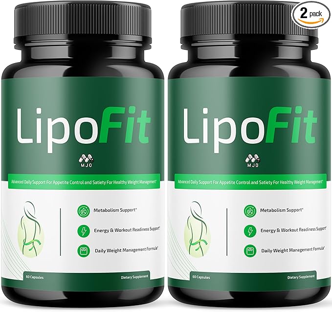 (2 Pack) Lipo Fit Capsules Official Lipo Fit Pills with All Natural Ingredients Advanced Overall Health &amp Wellness Vitamin Supplement Formula for Maximum Strength Multivitamin Support (120 Capsu