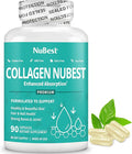NuBest Collagen Super Collagen Peptides - Revitalizes Skin Hair &amp Nails - Bone &amp Joint Strength - Beauty Collagen Formula for Men &amp Women - 1500 mg Per Serving | 90 Capsules