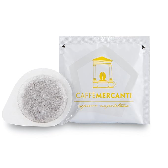 Caffe Mercanti ESE (Easy Serve Espresso) Oro Italian Coffee Pods in Filter Paper - 44mm 150 Pods - Italiano Caffe Filter Paper - Non-GMO