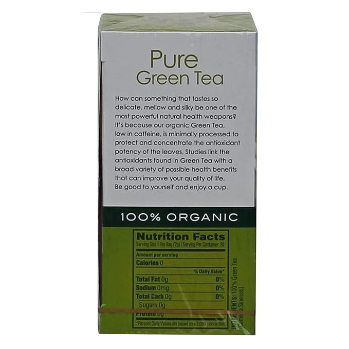 Organic Green Tea 20 Bags 3 Per Case