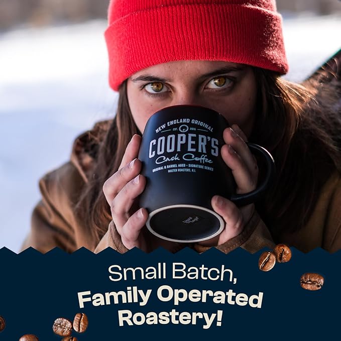 Whiskey Barrel Aged Coffee Single-Origin Sumatra Beans Aged in American Malt Whiskey Barrels Medium Dark Roast Whole Bean 12 oz