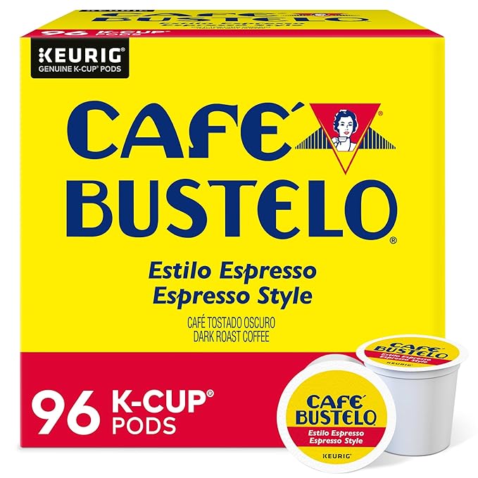 Cafe Bustelo Keurig Caf Bustelo Single Serve Pods Espresso Roast Classic Box Of 24 Pods Case Of 4 Boxes