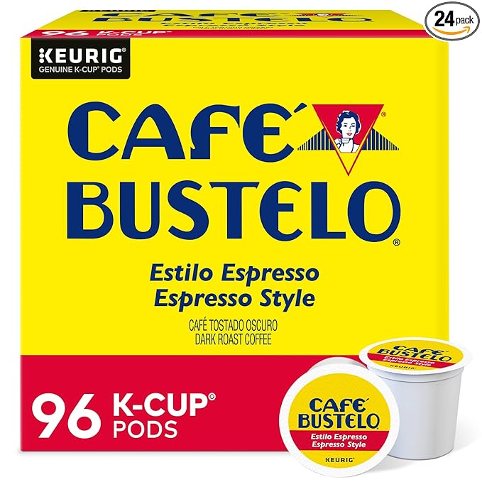 Cafe Bustelo Keurig Caf Bustelo Single Serve Pods Espresso Roast Classic Box Of 24 Pods Case Of 4 Boxes