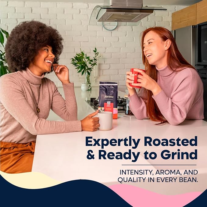 Juan Valdez Mujeres Cafeteras Whole Bean Coffee - Medium Roast Coffee Beans | 100% Colombian Coffee | 16 oz / 454 gr | A balanced coffee with flashes of sweet vanilla cherry blackberry and caramel n