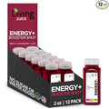 O2 Living Energy+ Organic Cold Pressed Juice Shots | Apple Strawberry Lime and Beet Juice for Active Lifestyle | 25 Calories | No Added Sugar or Water | Natural Sweetness | Non-GMO | 2 oz 12-Pack
