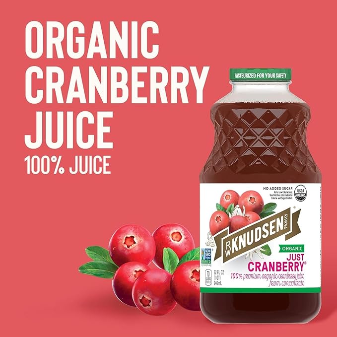 R.W. Knudsen Organic Pure Pomegranate Juice – 32 oz | 100% Juice | Cold-Pressed Unsweetened | Antioxidant-Rich Beverage for Everyday Wellness