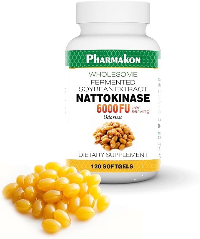 PHARMAKON Natural Nattokinase Fermented Soybean Extract 6000 FUs per Serving