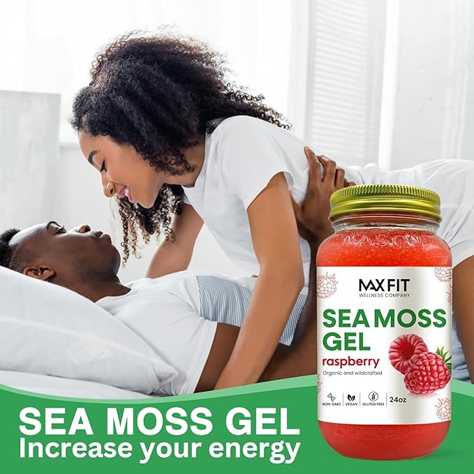 Sea Moss Gel Raw (12 Flavors) 24oz Wildсrafted Gold Sea Moss Gel from Saint Lucia | 92 Vitamins and Minerals | Pure Raw+Non-GMO | Vegan Superfood