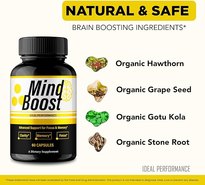 IDEAL PERFORMANCE Mind Boost Capsules MindBoost Pills Reviews (5 Pack)