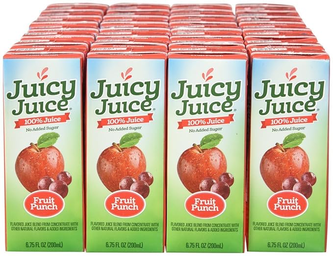 Juicy Juice Slim 8 Pack Punch 6.75 Ounce Boxes (Pack of 4)