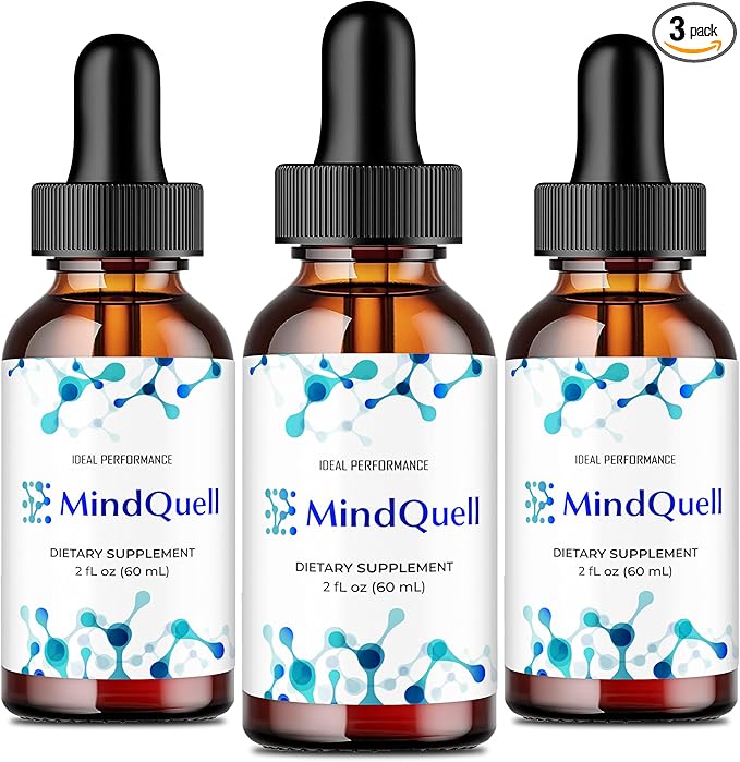 Mind Quell Drops Mind Quell Support Supplement Liquid Drops All Natural Mind Quell Drops - Maximum Strength Mind Quell Liquid Drops Overall Health Wellness MindQuell Drops Reviews (3 Pack)