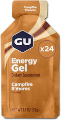 GU Energy Original Sports Nutrition Energy Gel Vegan and Dairy-Free On-the-Go Energy for Any Workout Campfire S'Mores 24-Count