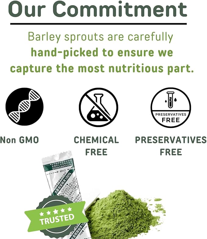 Yamamoto Kanpoh YAMAKAN Young Barley Grass Powder Pure Green Juice Rich in Minerals Vitamins &amp Plant-Based Protein for Women &amp Men Barley Grass Juice Powder from Japan Non GMO 88 Count