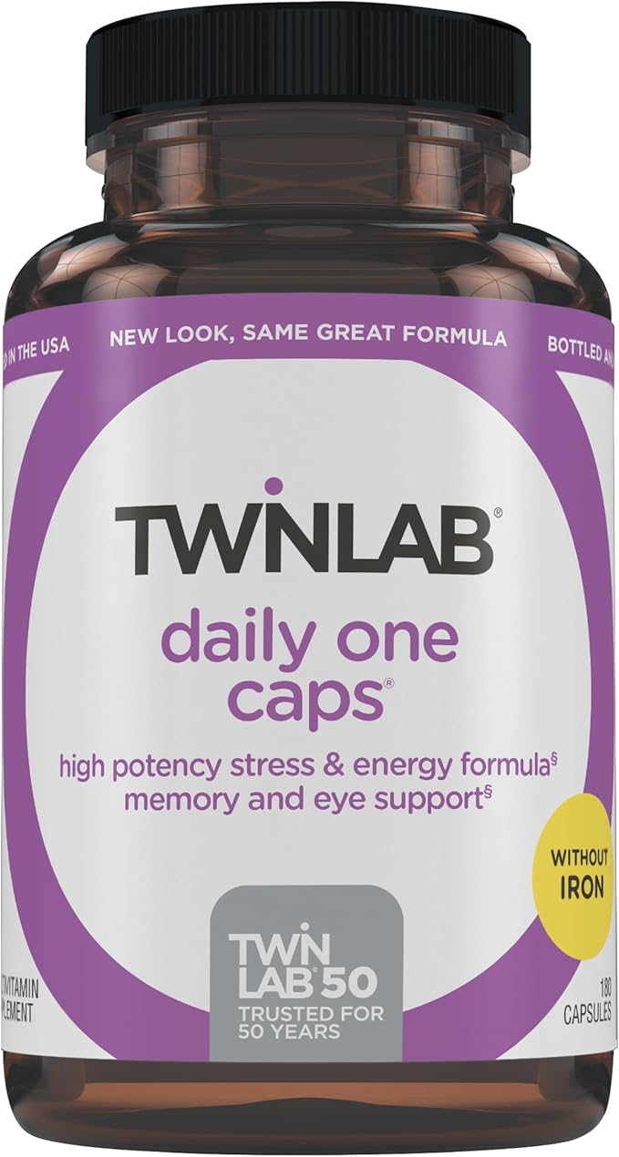 Twinlab Daily One Caps Without Iron - Nutritional Supplement with Zinc B Vitamins Magnesium and More - 180 Capsules