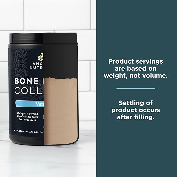 Ancient Nutrition Collagen Powder Bone Broth Collagen Vanilla Hydrolyzed Multi Collagen Peptides Supports Skin and Nails Joint Supplement 30 Servings 18.3oz