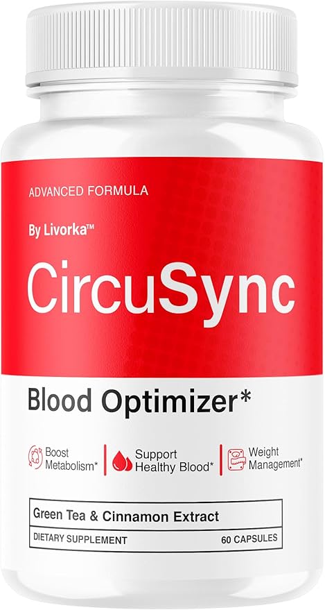 Circusync Capsules - Official Circu Sync Advanced Blood Health Support Supplement Pills - Maximum Strength Natural Vitamins Formula for Overall Health &amp Wellness 60 Capsules for 1 Month