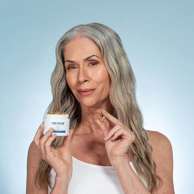 Beverly Hills MD Dermal Repair Anti-Aging Supplement - Hyaluronic Acid Collagen Vitamins for Smooth Plump Skin