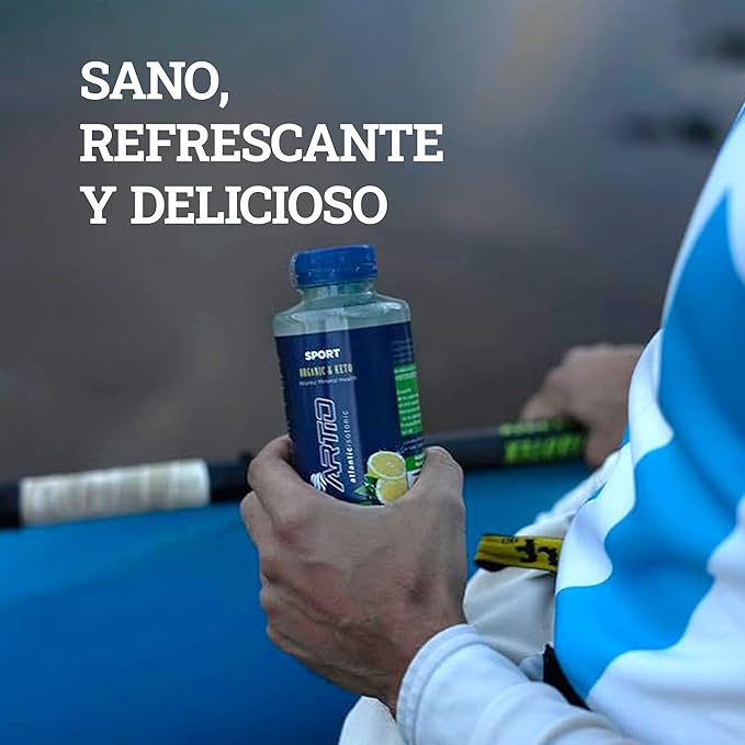 Artio Lemon Sports Drink Isotonic made with 10% - 12 Pack - Seawater and 78 Bioavailable Minerals that Provide Optimal Hydration Drinks