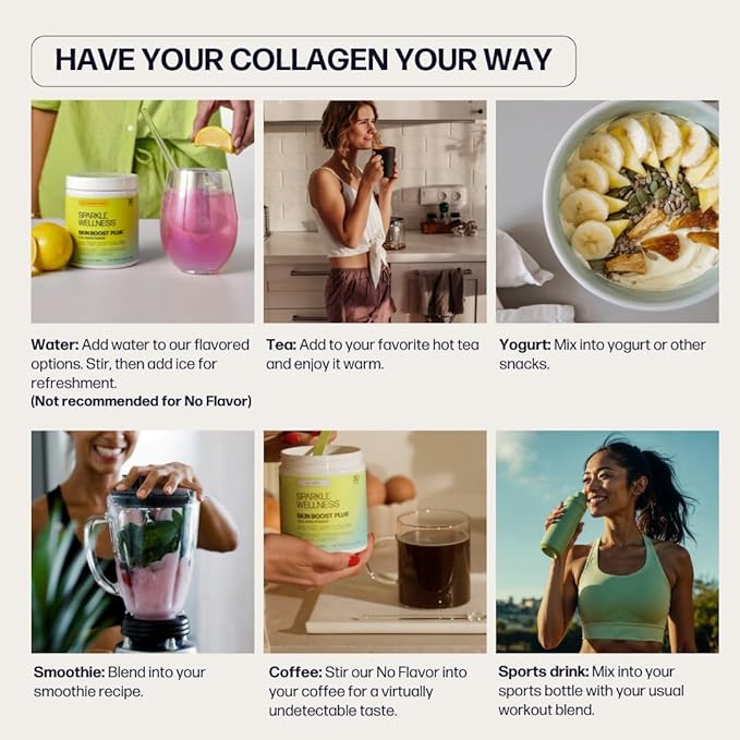 Sparkle Wellness VERISOL Bioactive Hydrolyzed Collagen Peptides | Collagen Powder with Vitamin C &amp Hyaluronic Acid for Hair Skin and Nail Health | Skin Boost Plus (Acai Lemonade) [30-Serves]
