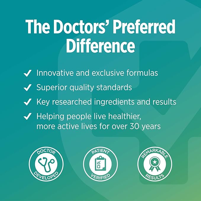 DOCTORS' PREFERRED Daily5 Multivitamin for Women and Men Clinically Validated Ingredients Heart Joints Circulation 90 Vegan Capsules