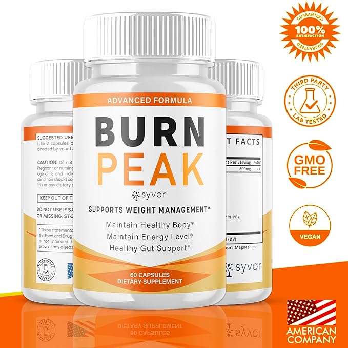 (2 Pack) Burn Peak Capsules Official Burnpeak Pink Salt Pills with All Natural Ingredients Advanced BurnPeak Health Supplement with Premium Vitamins for Active Lifestyle Support (120 Capsules)