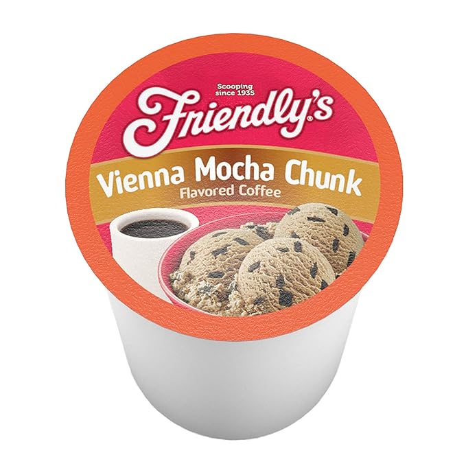 Friendly's Ice Cream Flavored Mocha Coffee Pods for Keurig K Cup Brewers Vienna Mocha Chunk 40 Count (Pack of 1)