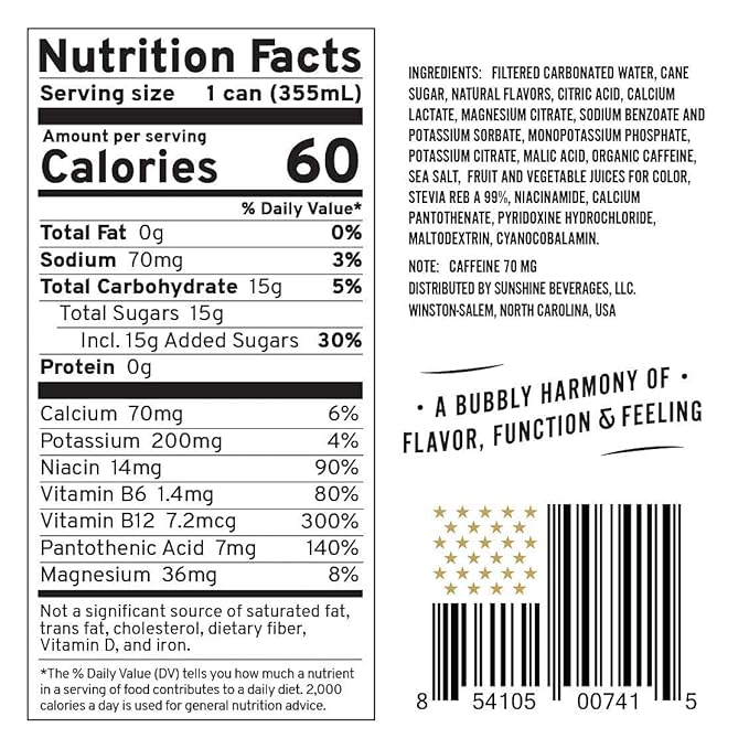 Sunshine Beverages LLC Good Energy Drink Blueberry Lemonade 12 Fl Oz