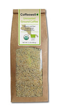 Coffeewell Unroasted Ground Coffee (1.1lb) - 100% Organic Raw Arabica Coffee for Weight Loss/Diet - GMP certified Lab Tested