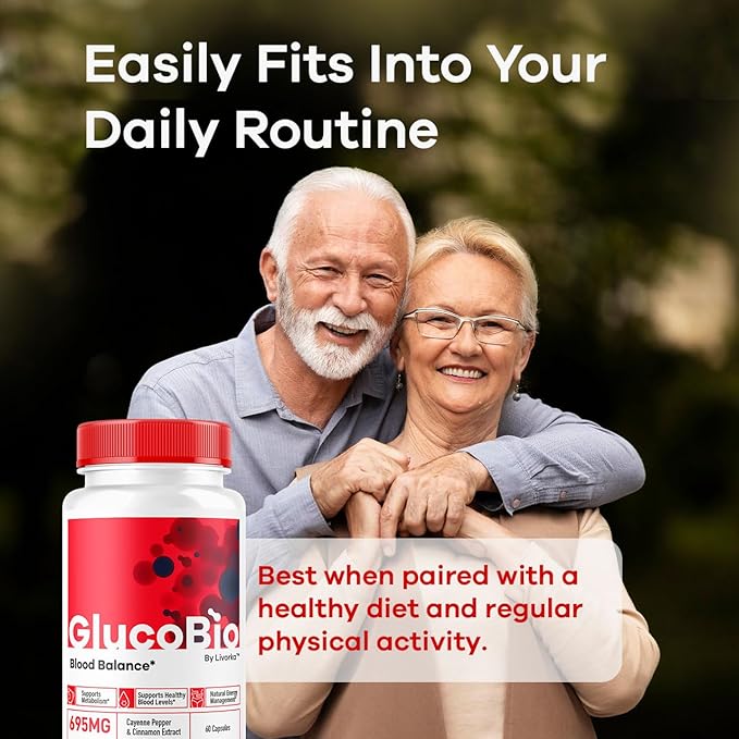 (2 Pack) GlucoBio Capsules - Official Gluco Bio Advanced Formula Support Pills - Maximum Strength Natural Gluco Bio Supplement Vitamin for Overall Health &amp Wellness Reviews 120 Capsules for 2 Mo