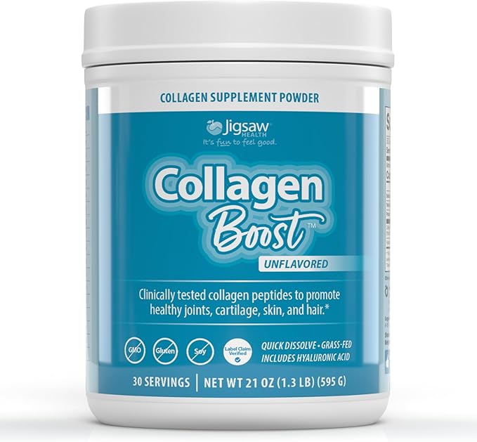 Jigsaw Health Collagen Boost | Promotes Healthy Joints Cartilage Skin and Hair | 30 Servings