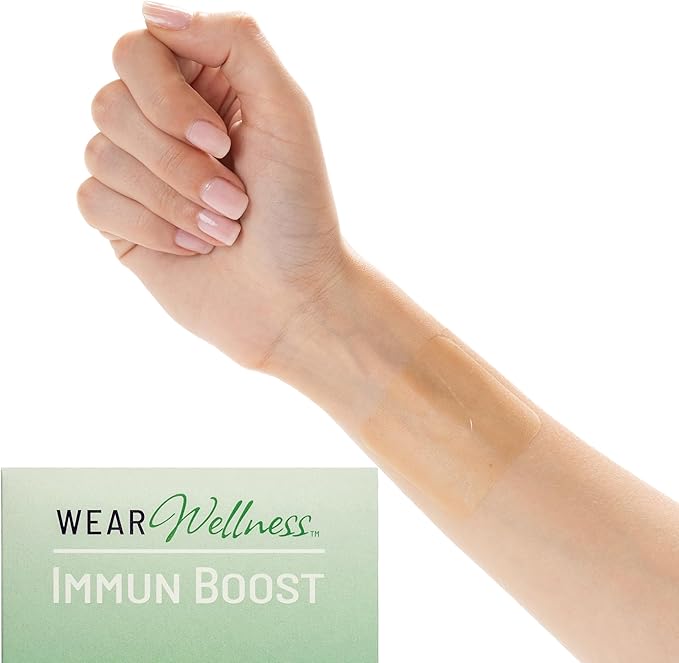 ImmunBoost Film Patches – Topical Patches for Immune Support &amp Overall Wellness – Long-Lasting Effect – 16 Pack