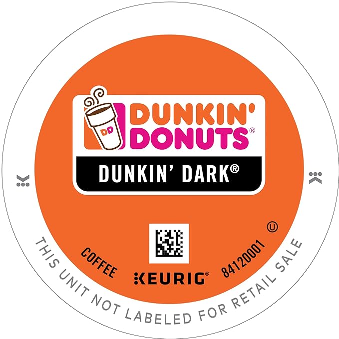 Dunkin Donuts Dark Roast (Midnight) Coffee K-Cups For Keurig K Cup Brewers (32) - Packaging May Vary