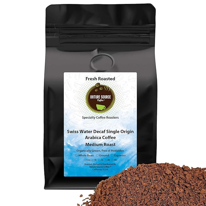 Swiss Water Decaf Single Origin | Organic | Fresh Roasted | Ground Coffee| 2lbs 1-Pack