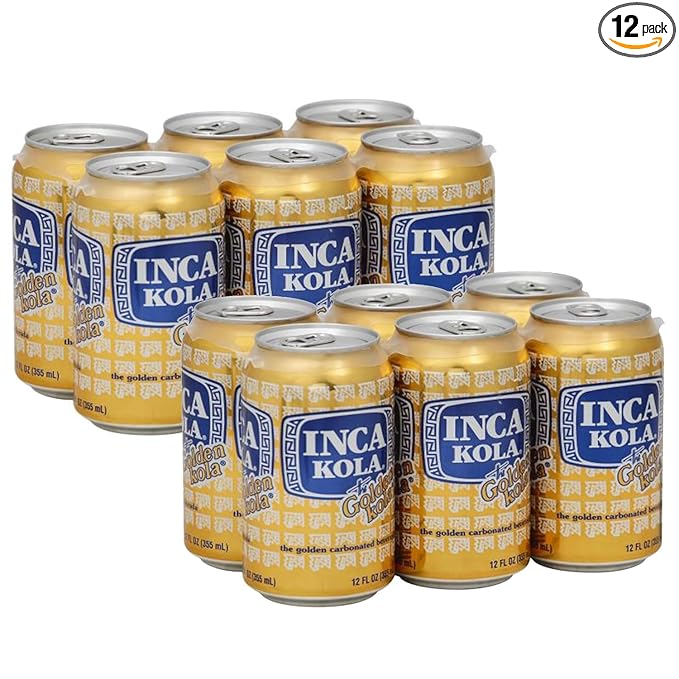 Inca Kola Golden Carbonated Soda – La Kola Dorada – 12 oz Cans (12-Pack) + Free Demaya Reusable Bag