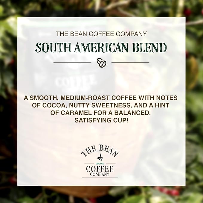 The Bean Organic Coffee Company South America Medium Roast Whole Bean Coffee 5-Pound Bag