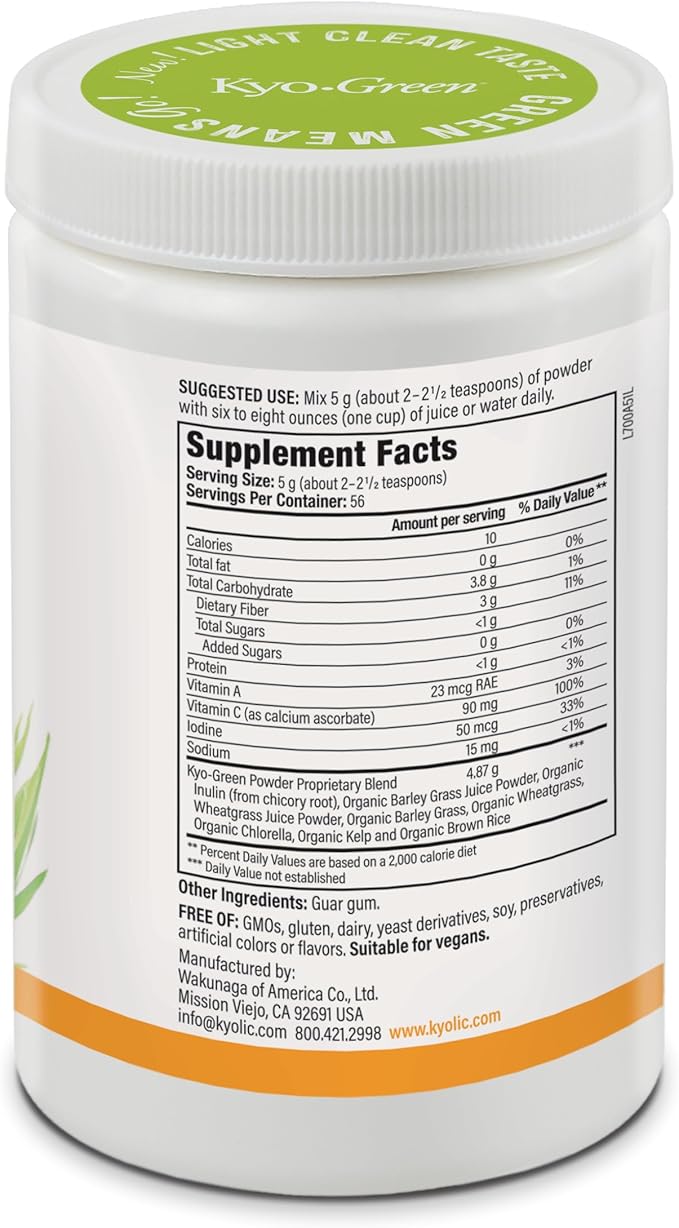 Kyolic Kyo-Green Greens Blend Energy* Powdered Drink Mix 10 oz