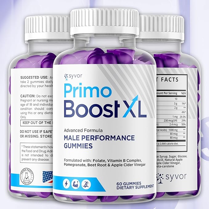 (2 Pack) Primo Boost XL Gummies Official Primo Boost XL Gummys with All Natural Ingredients Advanced PrimoBoost Health &amp Wellness Formula with Max Strength Active Lifestyle Vitamins (120 Gummies