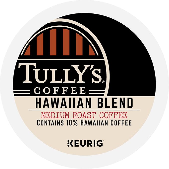 Tully's Coffee Hawaiian Blend Keurig Single-Serve K-Cup Pods Medium Roast 72 Count