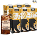 Wandering Bear Organic Caramel Cold Brew Coffee - Strong Bold Smooth Unsweetened Shelf-Stable Ready to Drink Gluten Free &amp Vegan Iced Cold Brewed Coffee Drink - 32 fl oz 6 pack