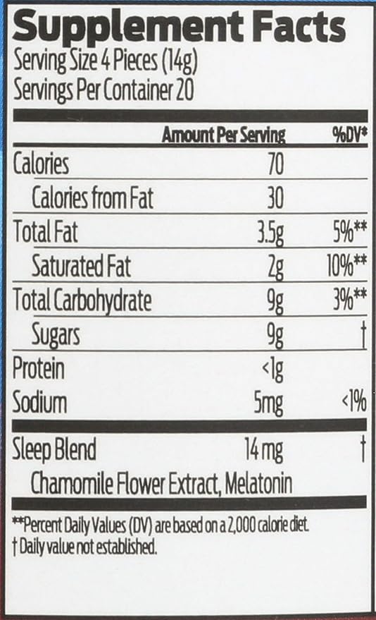 Good Day Chocolate Melatonin for Adults [ 80 Count ] - Fair Trade Non-GMO Chocolate with Chamomile and Melatonin 1 mg - Adult Melatonin Adult Natural Sleep Aid Supplement