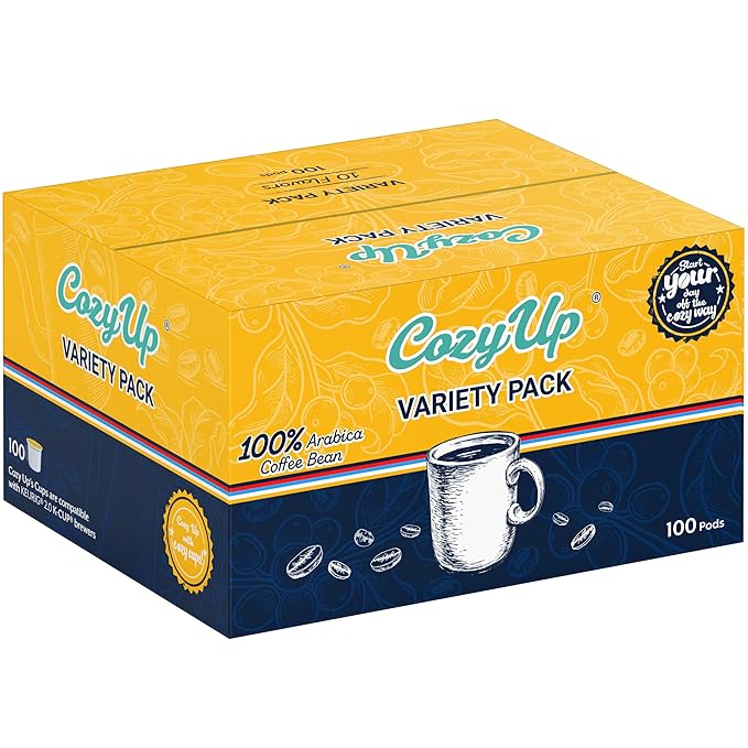 Cozy Up Variety Coffee Pods Compatible with Keurig K-Cup Brewers 10 Assorted Flavors 100 Count